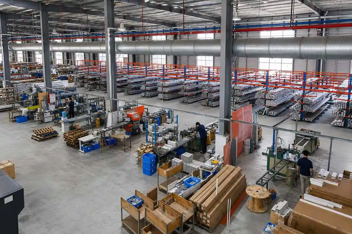 aluminum processing workshop at the onmuse manufacturing base